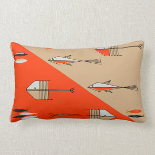 FISH TALE 2 American Mojo Pillow PERSIMMON-SAND