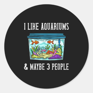 Fish Tank Aquarium Saltwater Aquascaping  Classic Round Sticker