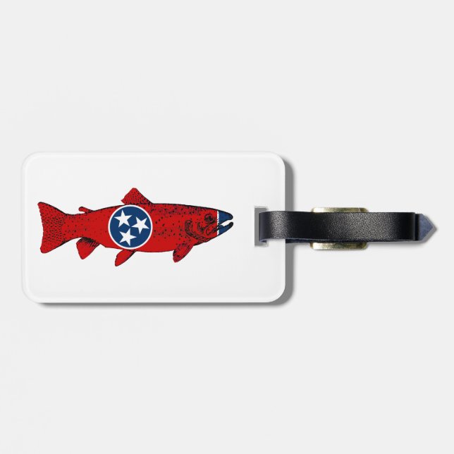 Fish Tennessee Trout Luggage Tag (Back Horizontal)