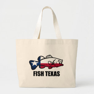 Fish Texas Large Tote Bag