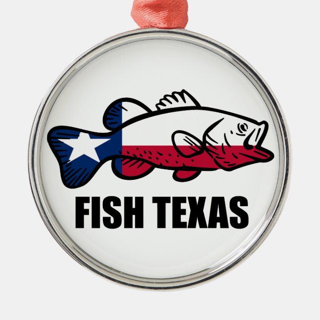 Fish Texas Metal Tree Decoration (Front)