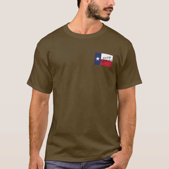 Fish Texas Shirt with Texas Flag Front (Front)