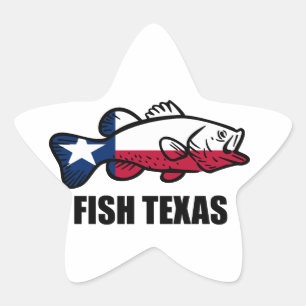 Fish Texas Star Sticker