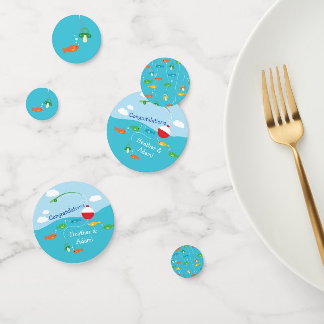 Fish Theme Fishing Baby Shower for Fishermen Confetti (Group)