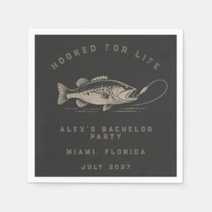 Fish Themed Custom Fishing Bachelor Party Napkin