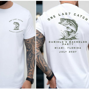 Fish Themed Custom Fishing Bachelor Party T-Shirt