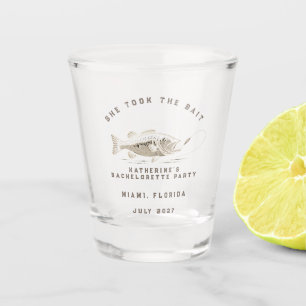 Fish Themed Custom Fishing Bachelorette Party Shot Glass