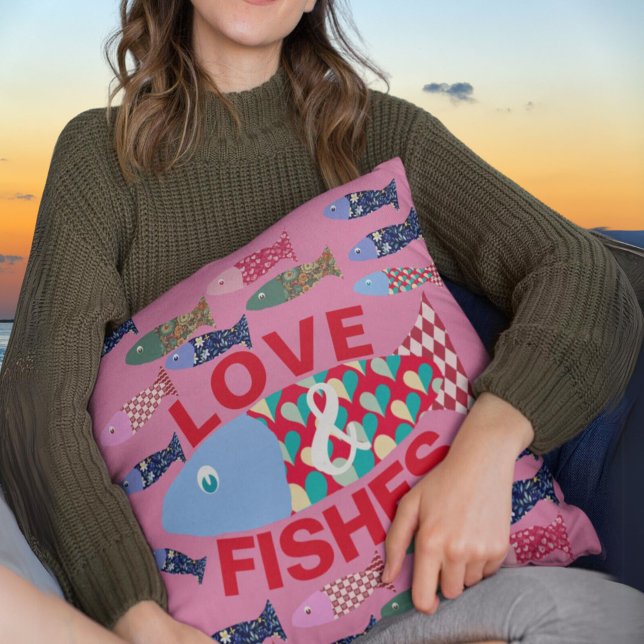 Fish themed nautical Cute Comfy love Cushion (Creator Uploaded)