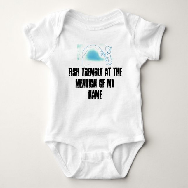 Fish Tremble Baby Bodysuit (Front)