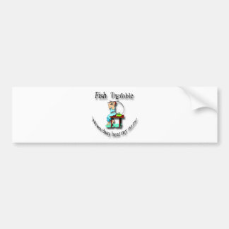 Fish Tremble When They Hear My Name man black Bumper Sticker