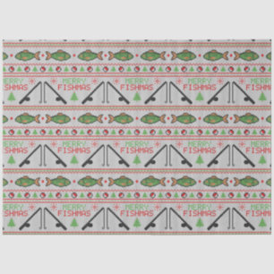 Fish Ugly Christmas Sweater Tissue Paper