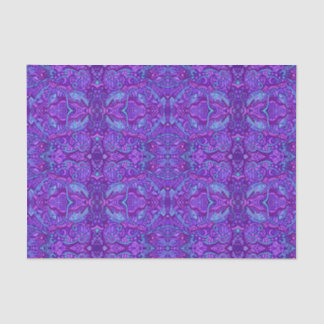 Fish Underwater Bohemian Arabesque Pattern Purple Tissue Paper