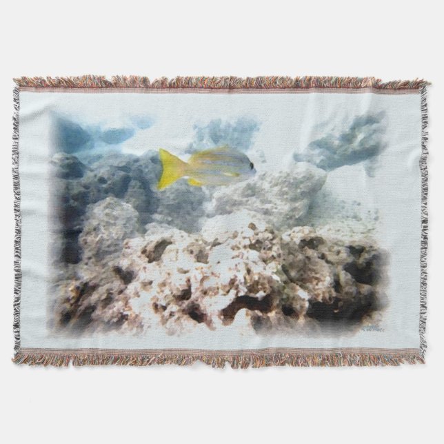 Fish Underwater Throw Blanket (Front)