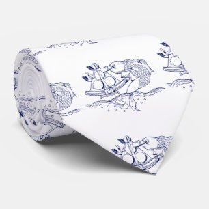 Fish Using a sextant Tie