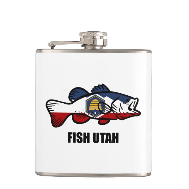 Fish Utah Hip Flask (Front)