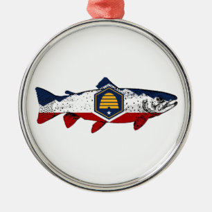 Fish Utah Trout Metal Tree Decoration