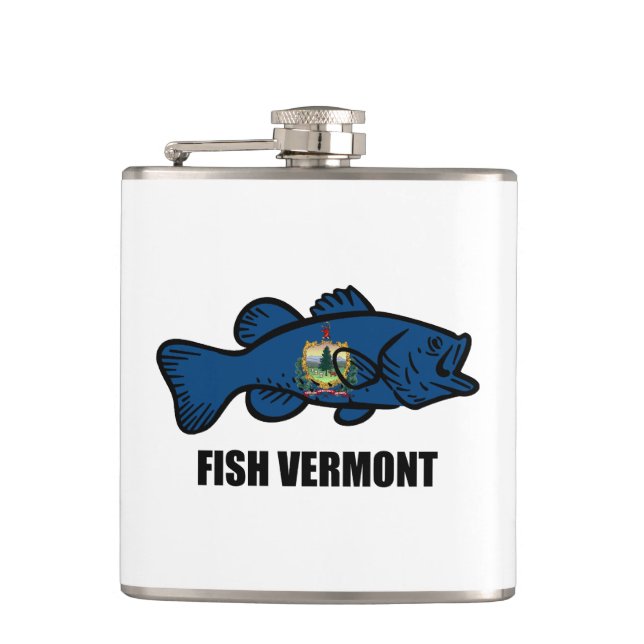 Fish Vermont Hip Flask (Front)