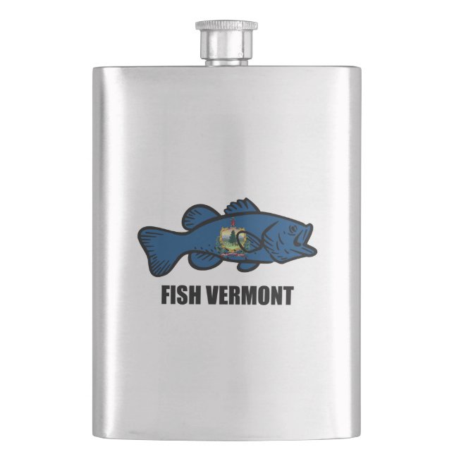 Fish Vermont Hip Flask (Front)
