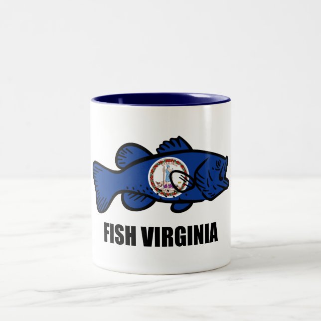 Fish Virginia Two-Tone Coffee Mug (Center)