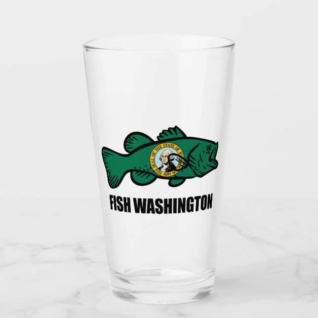 Fish Washington State Glass (Front)