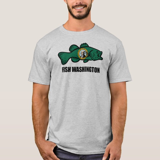 Fish Washington State T-Shirt (Front)