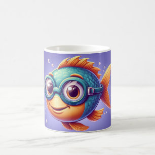 Fish wearing swimming goggles Coffee Mug