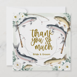 Fish Wedding themed for fishing lovers Thank You Card