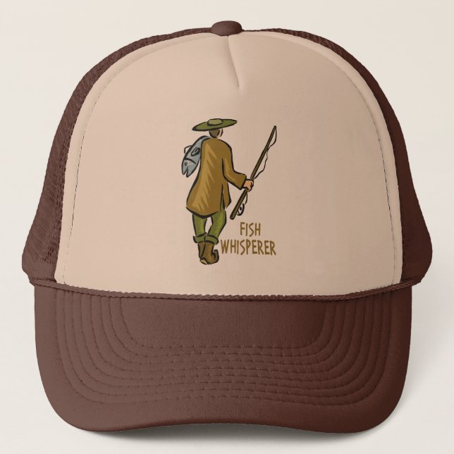 Fish Whisperer Fishing Trucker Hat (Front)