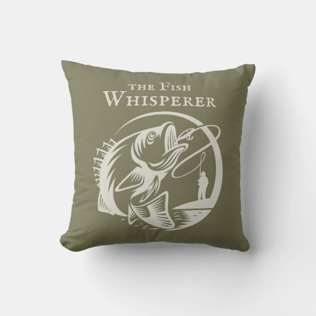 Fish Whisperer Outdoor Sports Fishing Cushion (Front)