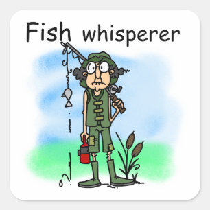 Fish Whisperer Square Sticker