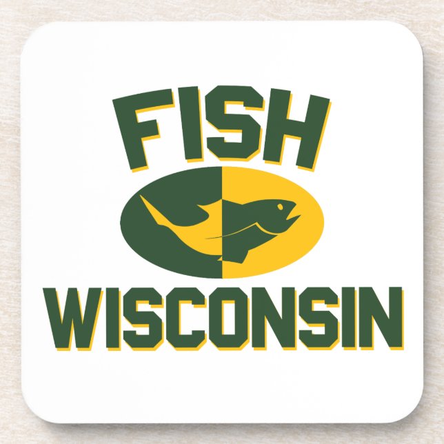 Fish Wisconsin Coaster (Front)