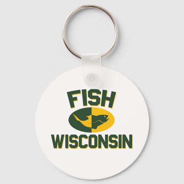 Fish Wisconsin Key Ring (Front)