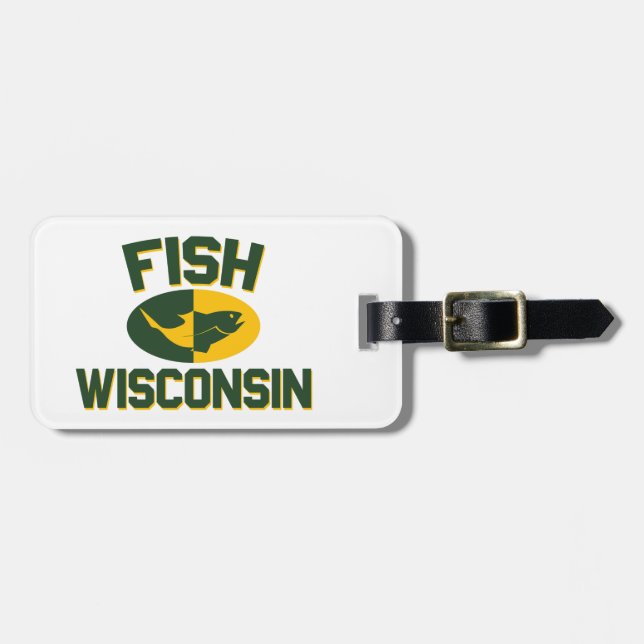 Fish Wisconsin Luggage Tag (Front Horizontal)
