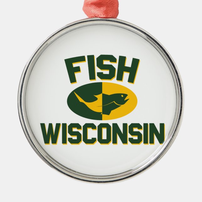 Fish Wisconsin Metal Tree Decoration (Front)