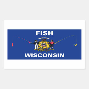 Fish Wisconsin Rectangular Sticker