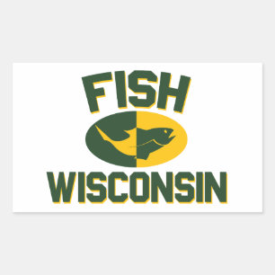 Fish Wisconsin Rectangular Sticker