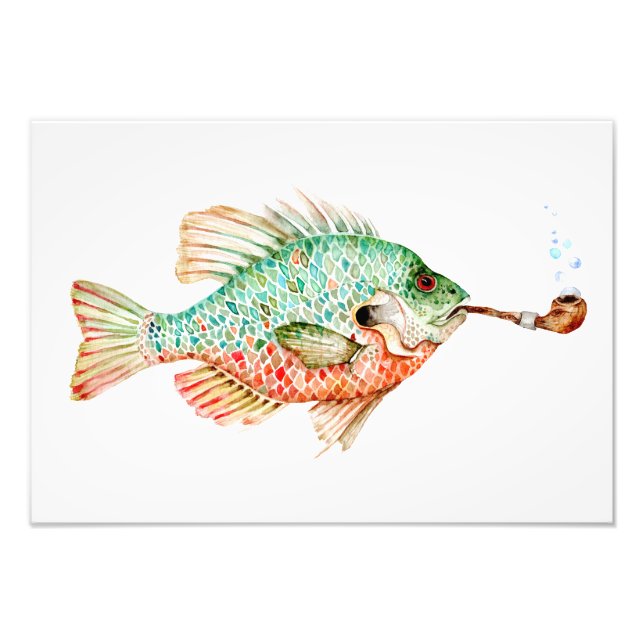 Fish with a Pipe Photo Print (Front)