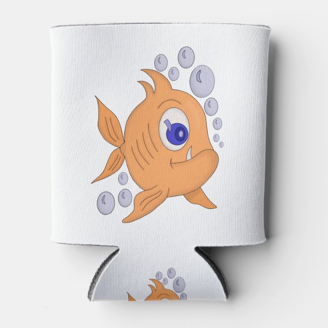 Fish with a sharp tooth can cooler (Front)