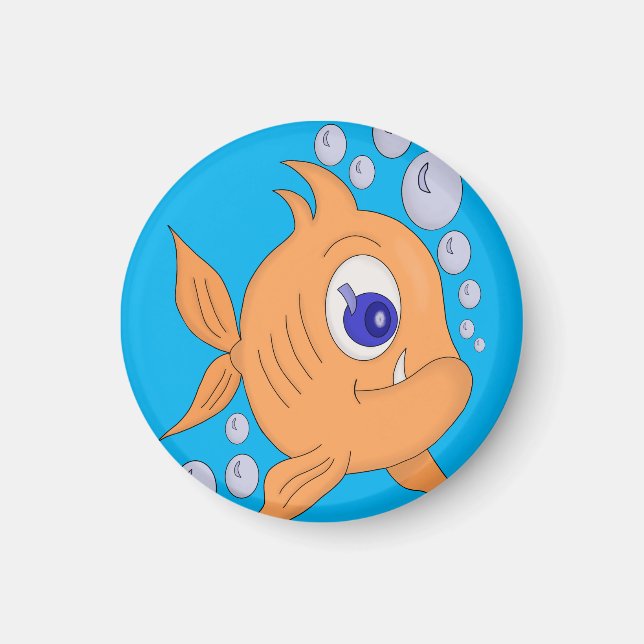 Fish with a sharp tooth magnet (Front)