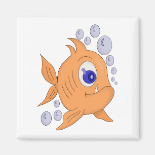 Fish with a sharp tooth magnet