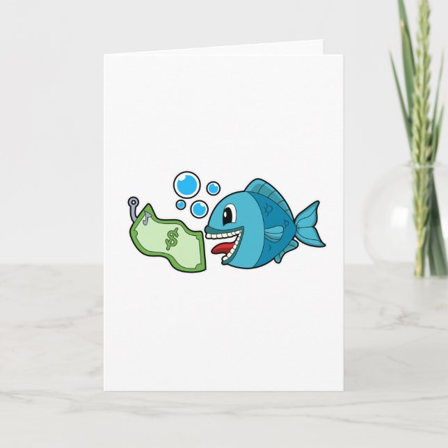 Fish with Bank note Card (Front)