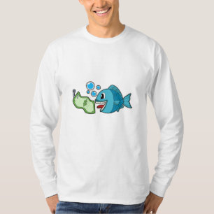 Fish with Bank note T-Shirt