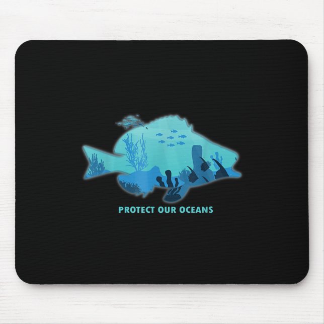 Fish With Fin, Environmental Protection, Climate P Mouse Pad (Front)