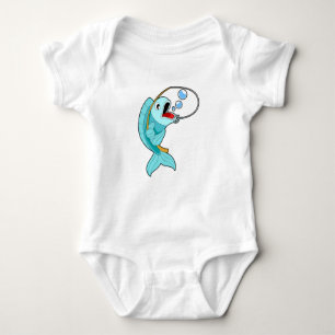 Fish with Fishing rod Baby Bodysuit