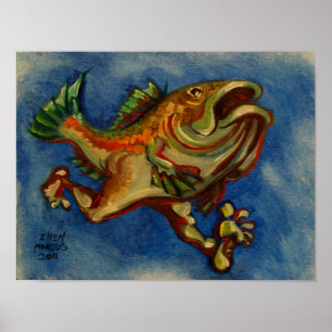 Fish with Legs Poster