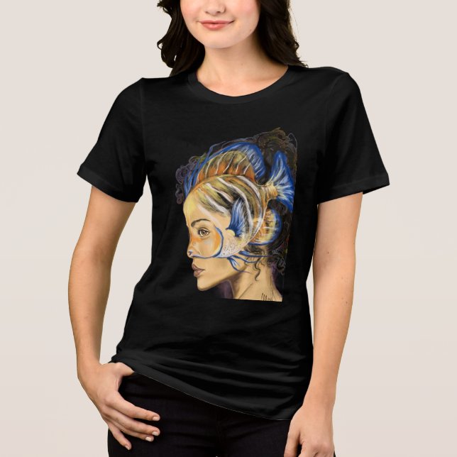 Fish Woman Tri-Blend Shirt (Front)