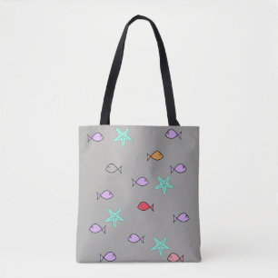 Fish World All Over Print Tote Bag