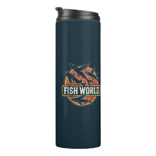 Fish World Retro Flying Fish Parody Vintage Graphi Thermal Tumbler