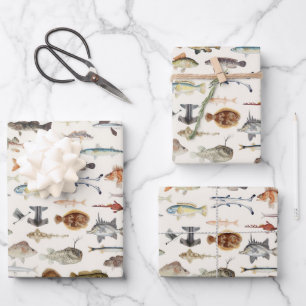 Fish Wrapping Paper, Fishing Gift Wrap
