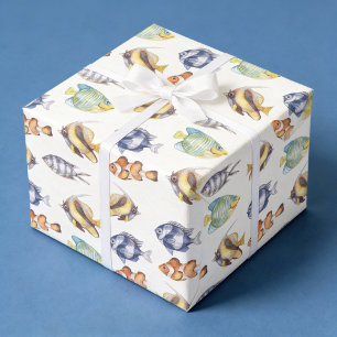 Fish Wrapping Paper, Underwater Sea Life Gift Wrap